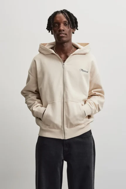 Carloforte Oversized Sweat Jacket Washed Cream ف؎