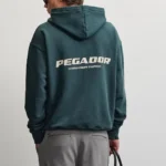 Colne Logo Oversized Hoodie Washed Dark Teal