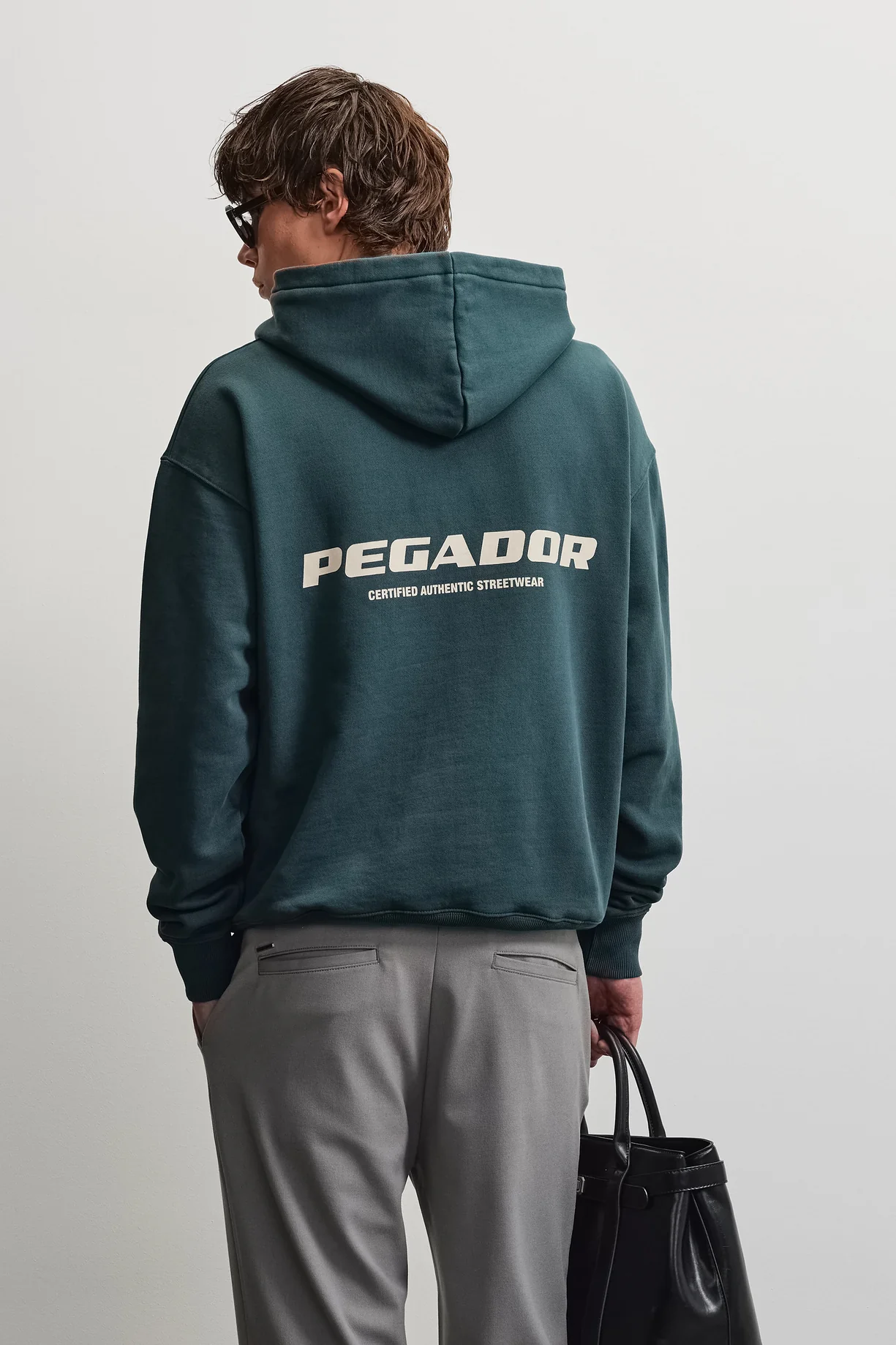 Colne Logo Oversized Hoodie Washed Dark Teal Colne Logo Oversized Hoodie Washed Dark Teal