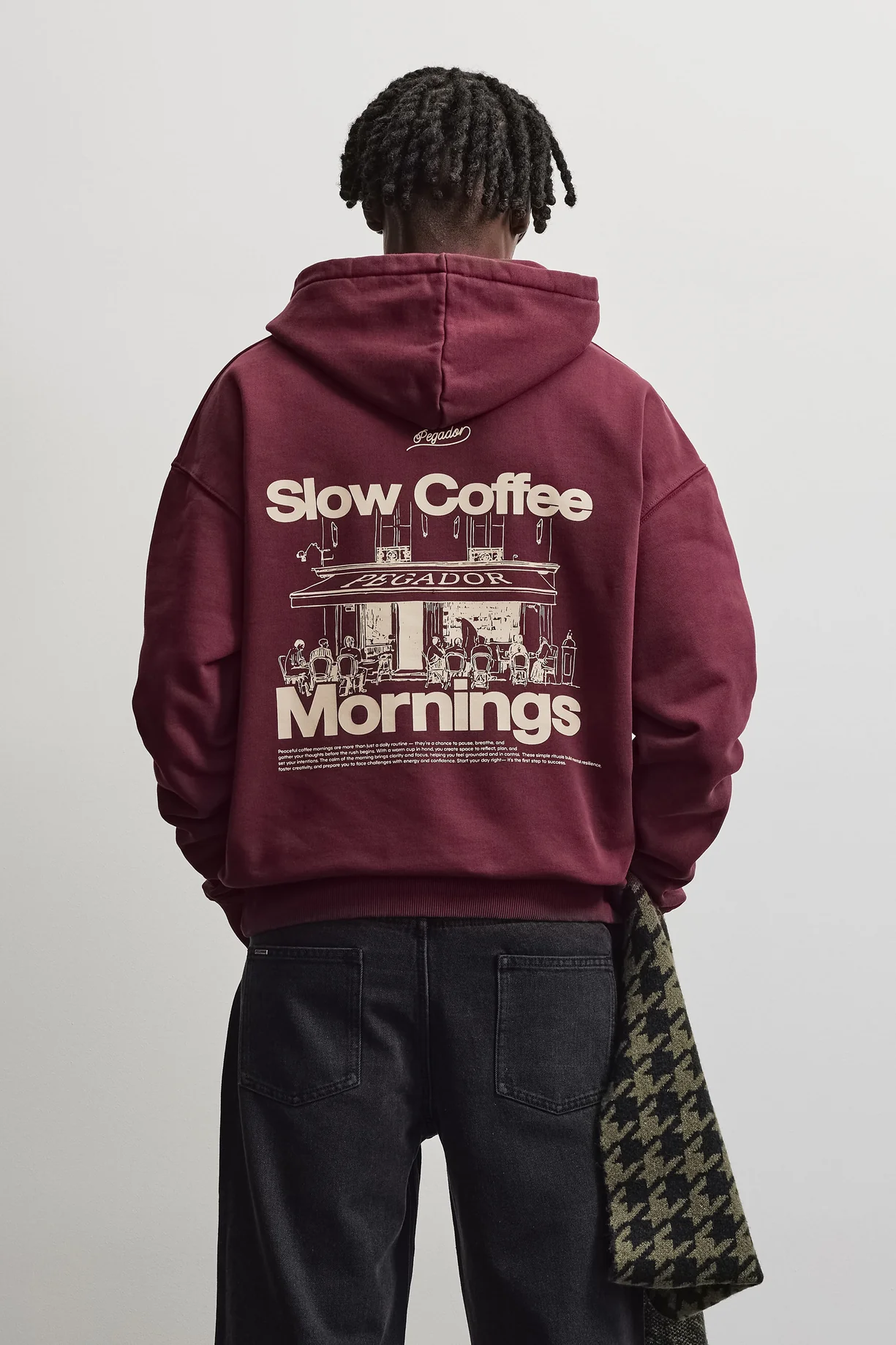 Hoodie Washed Dark Red Hoodie Washed Dark Red